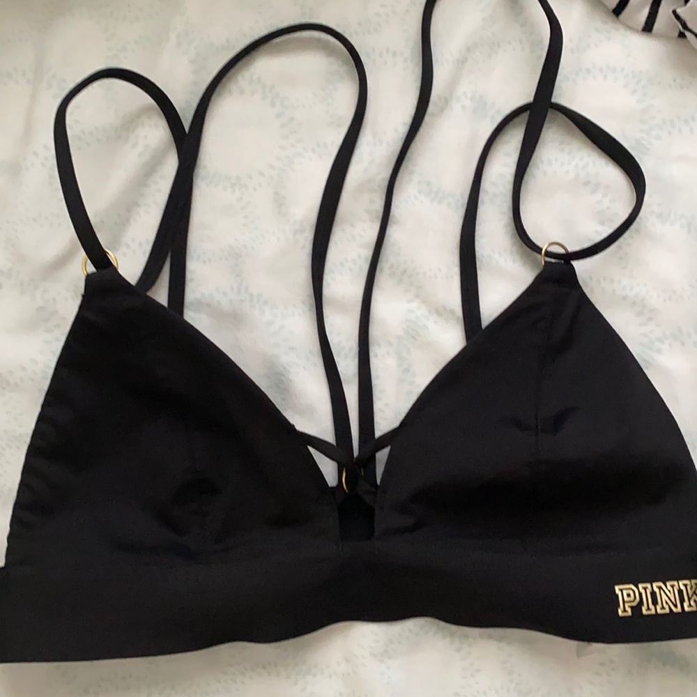 Pink Black Bralette